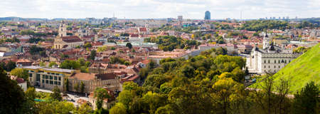 Top view panorama of Vilnius old town, LIthuania