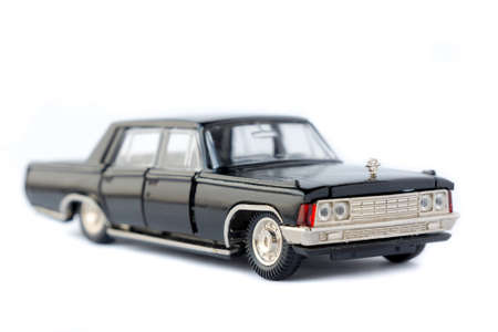 Toy luxury car isolated model on whiteの写真素材