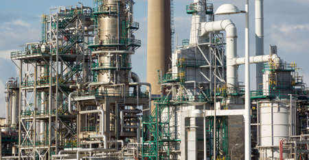 Refining plant industrial background