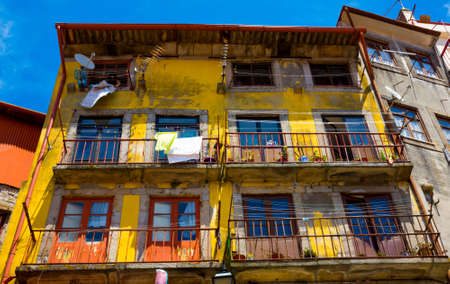 Porto, Portugal old town traditional facadesの写真素材
