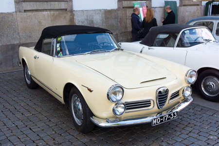 PORTO, PORTUGAL - JUNE, 14: Italian retro cars on exhibition in the old town on June 14, 2015 in Porto, Portugalのeditorial素材