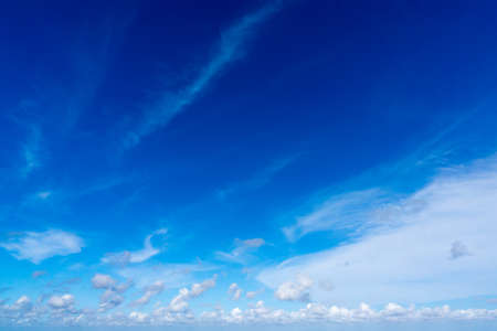 Panorama of beautiful clouds in blue skyの写真素材