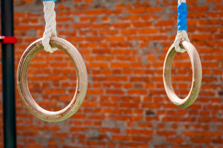 Sports equipment outdoor playground ringsの写真素材