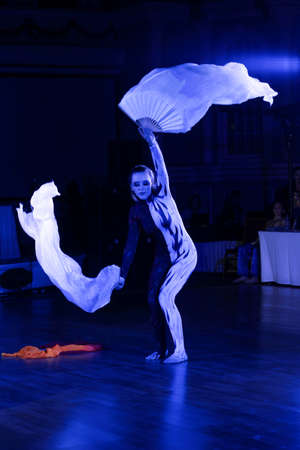 MOSCOW - MARCH 19: Unidentified teens age 12-18 compete at artistic dances at European Artistic Dace...