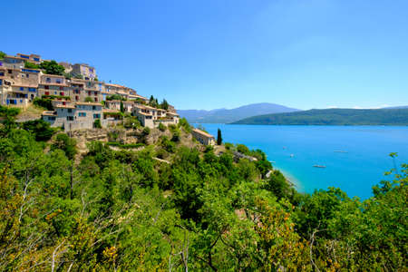 Sainte Croix Du Verdon Provence, Alpes, France - View of the placeの写真素材