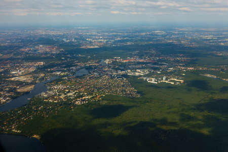 Aerial view of Berlin and the surrounding areaの写真素材