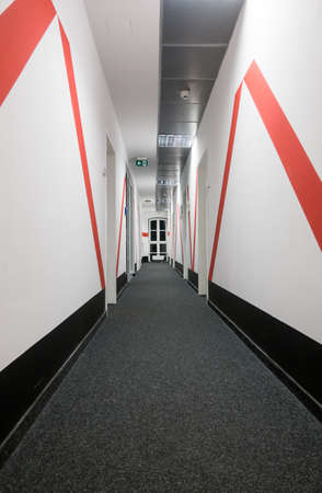 Perspective of the corridor in bright colorsの写真素材