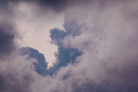 Sunrise in the clouds of Crimeaの写真素材