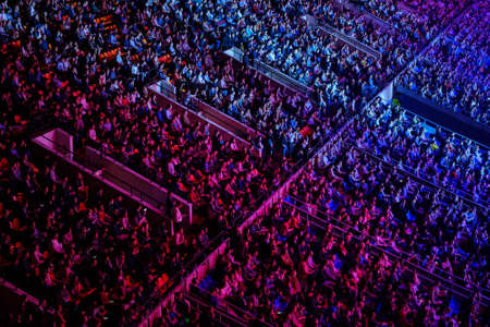 Moscow, Russia - April 7, 2017: People attend business conference in congress hallのeditorial素材