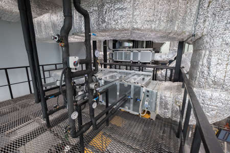 Moscow, Russia - June 6, 2017: Interior a new laboratory for the study of shale oil fields at Startup Village at Skolkovo Innovation Centreのeditorial素材