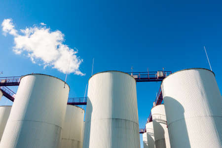 Industrial storage of liquid materials