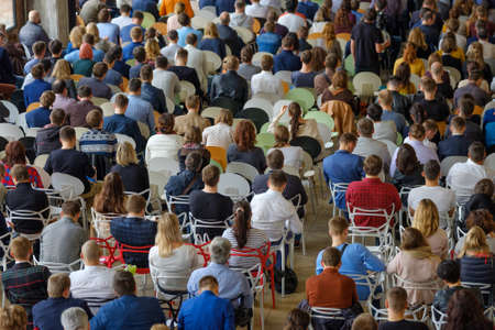Audience at the conference, back viewの写真素材