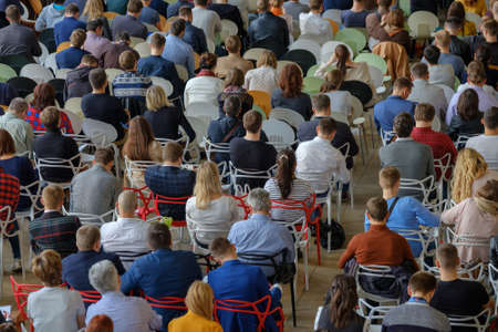 Audience at the conference, back viewの写真素材