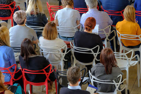 Audience at the conference, back viewの写真素材