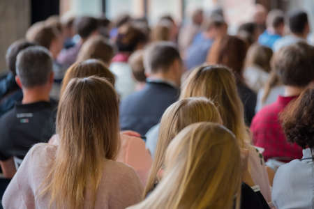 Audience at the conference, back view