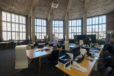 Moscow, Russia - September 22, 2017: People works at modern coworking spaceのeditorial素材