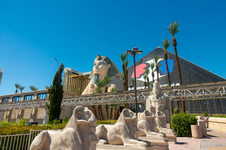 Las Vegas, USA - September 10, 2018: Las Vegas landmarks at sunny day timeのeditorial素材