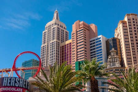 Las Vegas, USA - September 10, 2018: Las Vegas landmarks at sunny day timeのeditorial素材