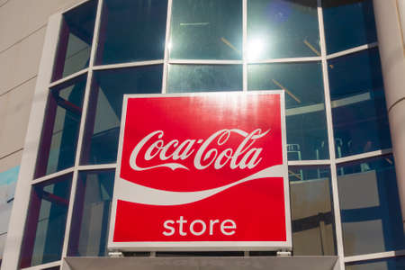 Las Vegas, USA - September 10, 2018: Coca cola brand store at Las Vegas Strip