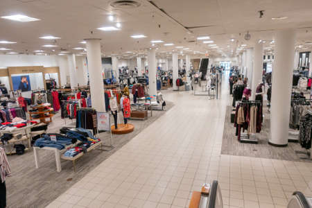 New York, USA - September 6, 2018: Interior of Macys store at Manhattan