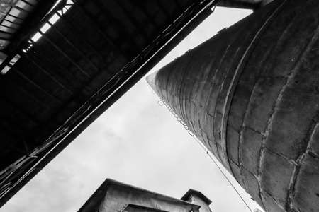 Black and white art abstract industrial backroundの写真素材