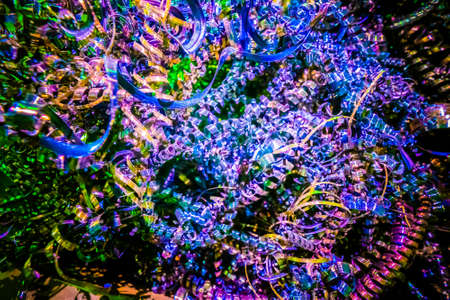 Multicolored metal shavings abstract background