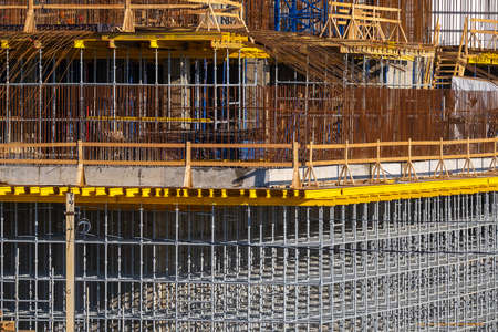 Exterior of building under constructionの写真素材