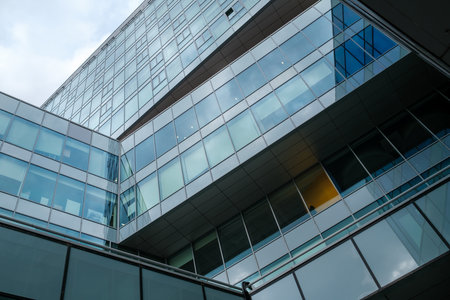 Exterior of modern building on street