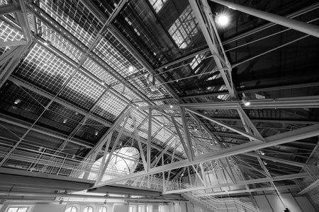 Ceiling of spacious contemporary building