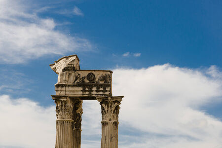 roman column, Rome, Italyの写真素材