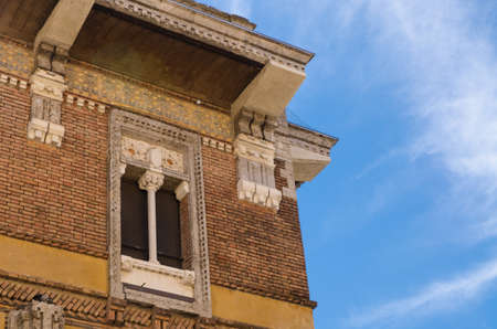decorated window, Italyの写真素材