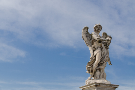 Angel statue, Castel Sant'Angelo, Rome, Italyの写真素材