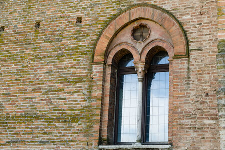 ancient castle window, Italyの写真素材
