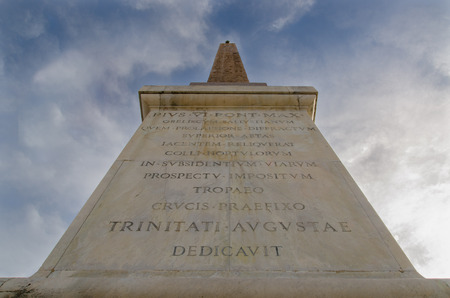roman obelisk, monolithic marble, Rome, Italyのeditorial素材