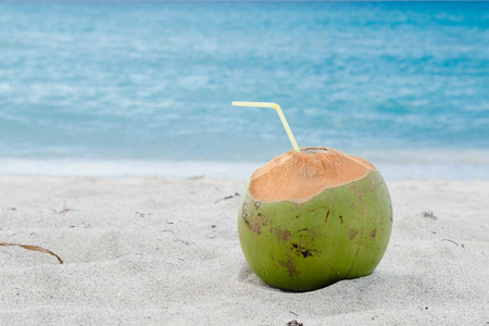 coconut cocktail, seashoreの写真素材