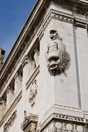 detail of decoration of Roman edifice, Rome, Italyの写真素材