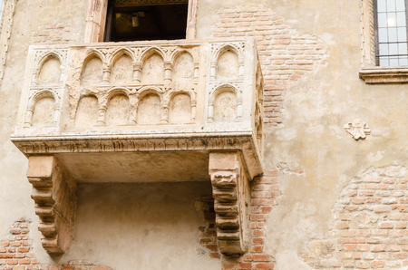 Juliet's balcony, Verona, Italyの写真素材