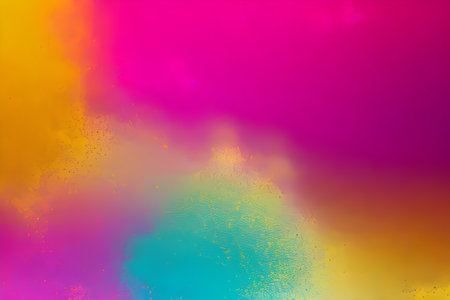 Abstract background in fuchsia green and yellow generative AIの素材