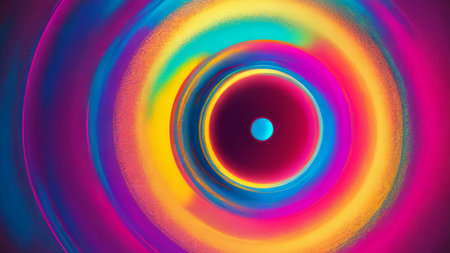 Colorful background with circular shapes generative AIの素材
