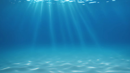 Serene seafloor scenery generative AIの素材