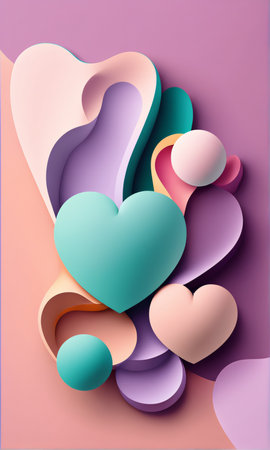 Vibrant background with geometric shapes generative AIの素材