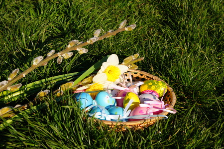 Feast of the Passover, Easter eggs and rabbits.