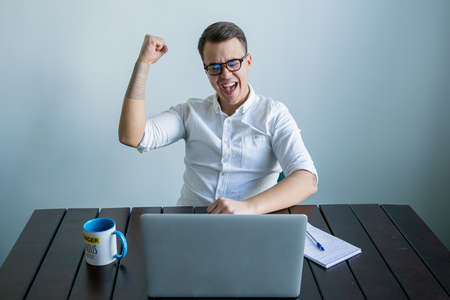 succesful man at work