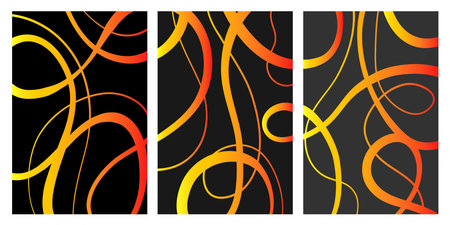 Set of stylish templates with organic abstract shapes and lines in nude colors. Pastel background in minimalist style. Contemporary vector Illustrationのイラスト素材