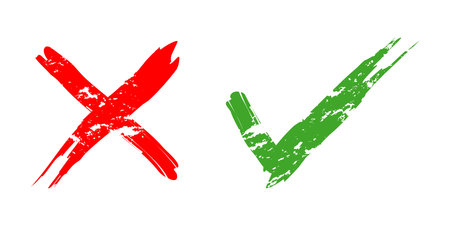 hand drawn Check mark icon illustrationのイラスト素材