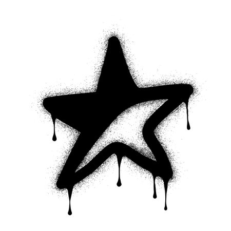 Spray Painted Graffiti star icon isolated on white background. vector illustration.のイラスト素材
