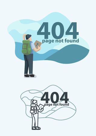 error page illustration page not found  vectors