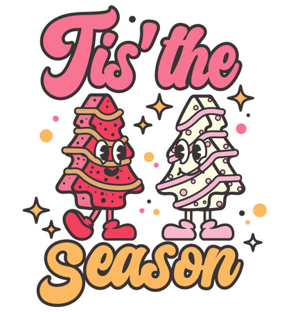 Christmas cake vector illustrationのイラスト素材