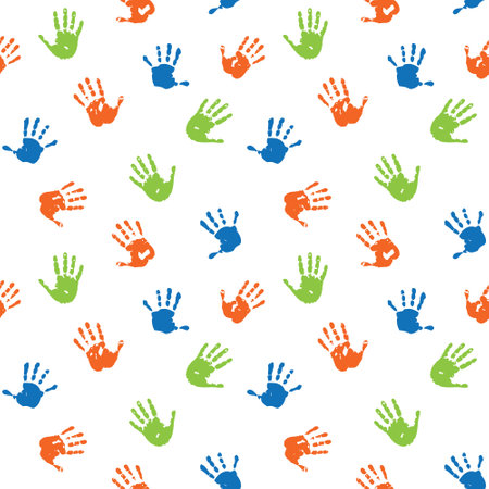 palm hands pattern illustration backgroundのイラスト素材