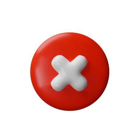 3d render cancel checkboxのイラスト素材